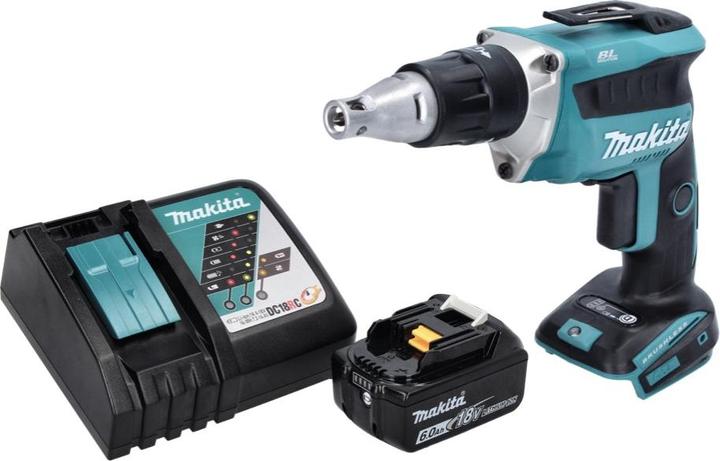 Produktbild Makita DFS 452 RG1 Akku Schnellbauschrauber 18 V Brushless + 1x Akku 6,0 Ah + Ladegerät (Akkubetrieb)