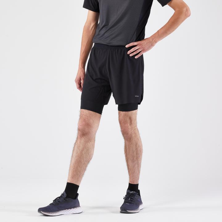 Image du produit Kiprun Laufshorts Herren Tights 2-in-1 - schwarz (L)