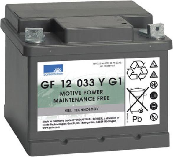 Actual product image Exide Dryfit GF 12 033 Y G1 lead-acid battery with M6 screw connection 12V, 32500mAh (12 V, 32.50 Ah)