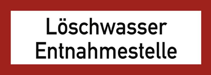 Produktbild Moravia Feuerwehrschild "Löschwasser Entnahmestelle" Folie, 297x105 mm