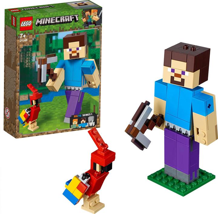 Image du produit LEGO Steve avec un perroquet (21148, LEGO Minecraft)