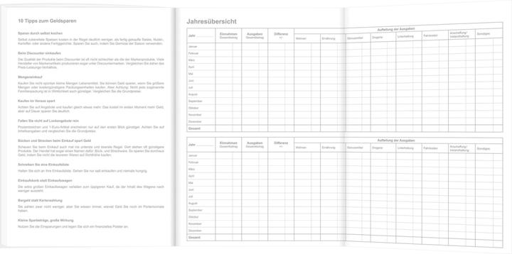 Nährwerte und Zutaten Rnk Verlag Haushaltsbuch Formularbuch 3131 (40 x)