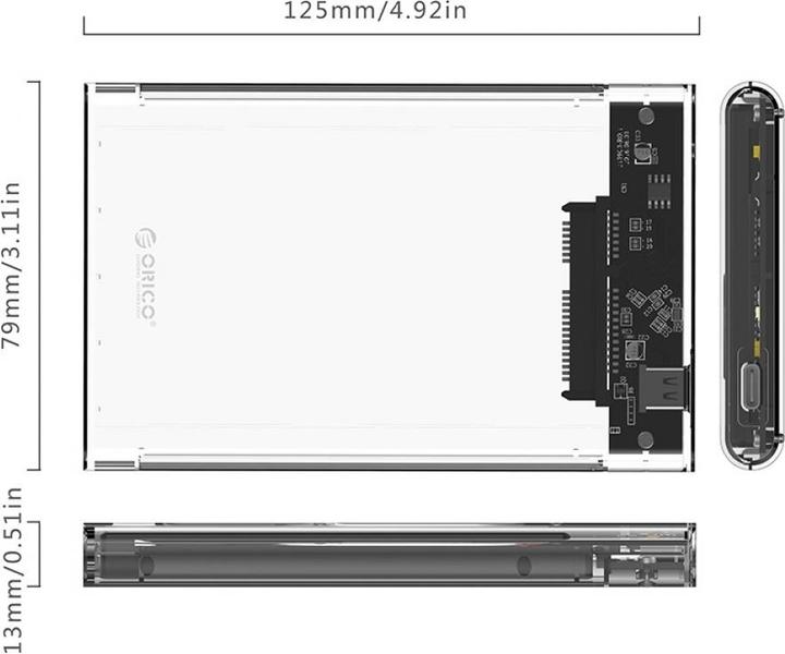 Image du produit Orico Boîtier pour disque dur USB-C 3.1 SSD HD 2.5 (2.5")