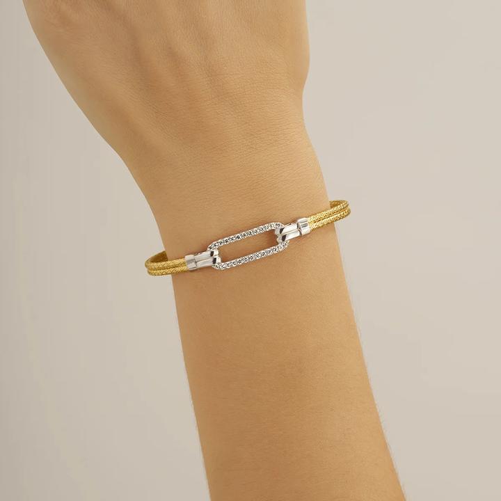 Produktbild Charles Garnier Zweifarbiges Silberarmband, Zirkonoxid (925er Silber)