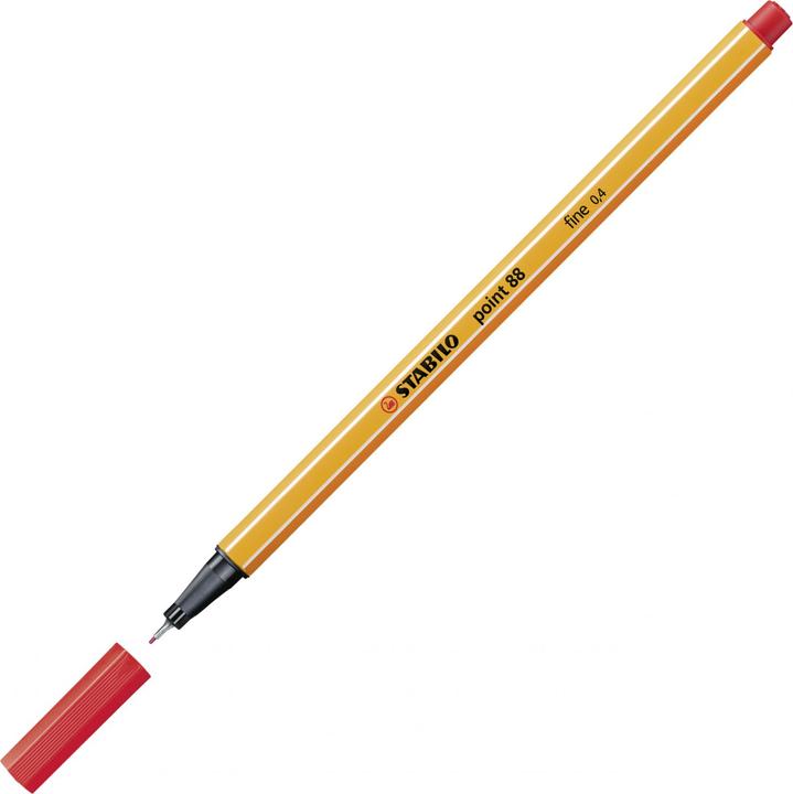 Actual product image STABILO point 88 Fineliner (Red, 10 x)