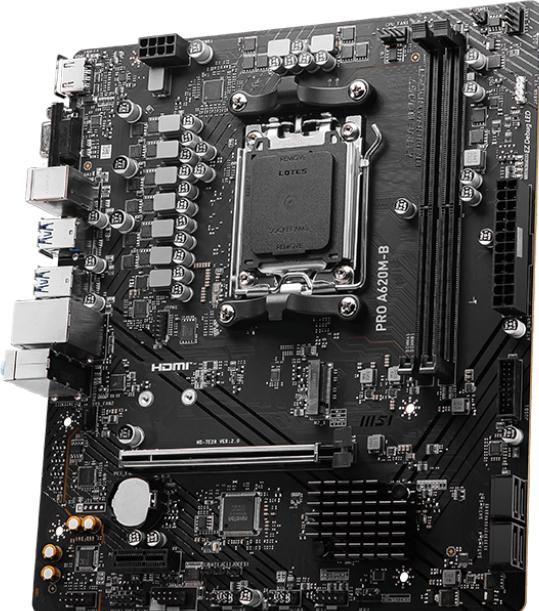 Produktbild MSI PRO A620M-B (AM5, AMD A620, mATX)