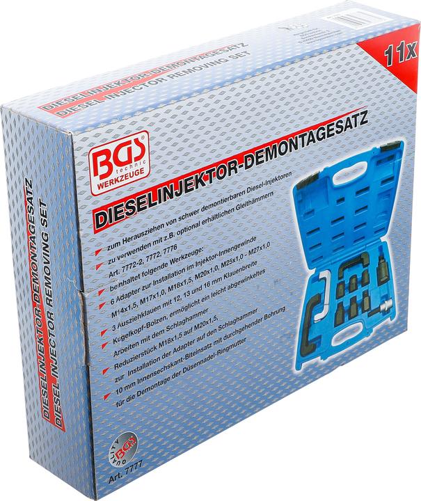 Immagine prodotto BGS Kit di smontaggio iniettori diesel 10 pezzi.