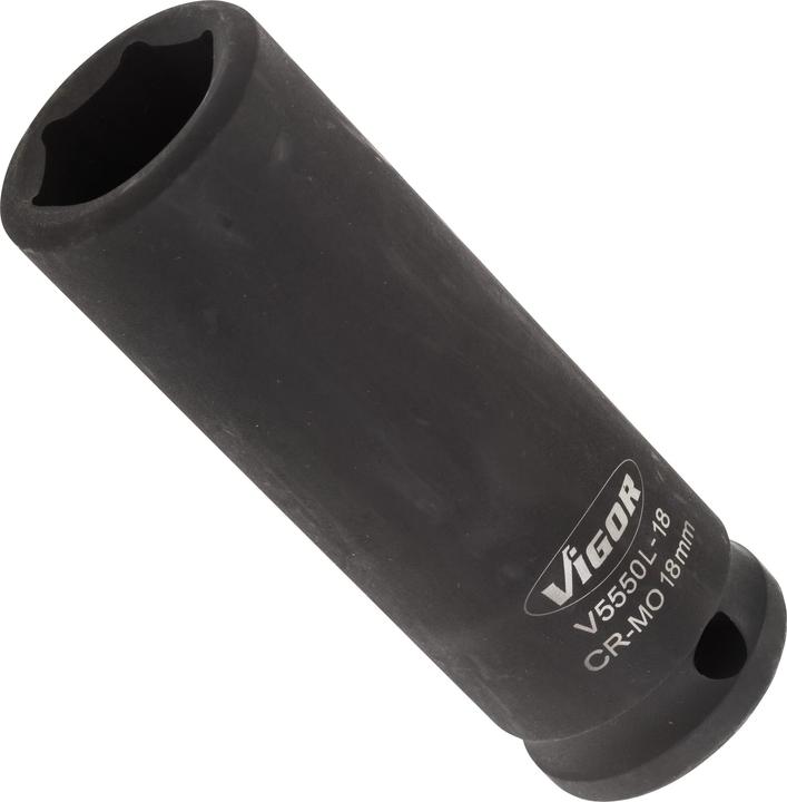Vigor Clé à pipe longue 1/2" SW 18 (18 mm)