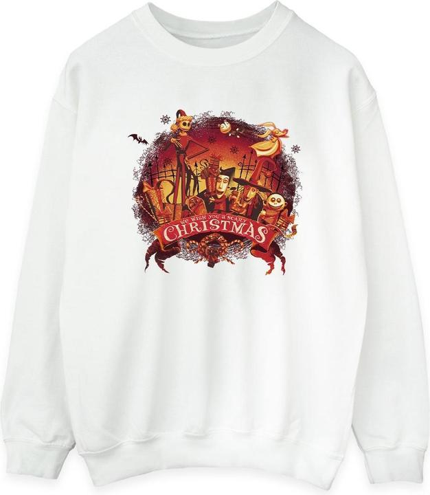 Actual product image Disney Womens/Ladies The Nightmare Before Christmas Scary Christmas Sweatshirt (S)
