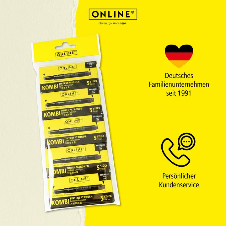 Image du produit Online Cartouche d'encre noire 70033 Effaçable (Encrier, Noir)