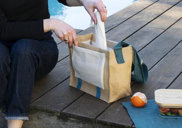 Immagine prodotto Pebbly Borsa a tracolla naturale, blu scuro 26x22x12cm