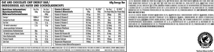 Image du produit Clif Bar Chocolate Chip (Pépites de chocolat, 1 pcs, 68 g)