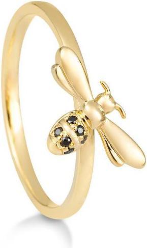 Produktbild Breuning RING - BRILLANT 0,033 Ct. schwarz (54, 750/18 K Gold)