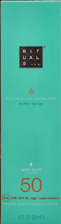 Actual product image Rituals Milky Spray (Sun spray, SPF 50, 200 ml)