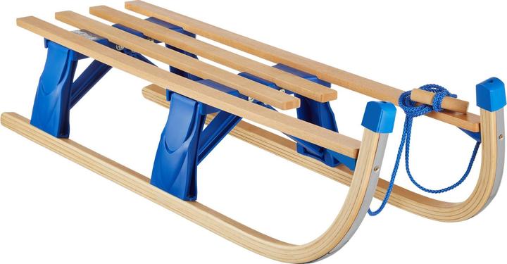 Immagine prodotto tectake Holzschlitten Vivian, klappbar mit Rückenlehne und Zugseil