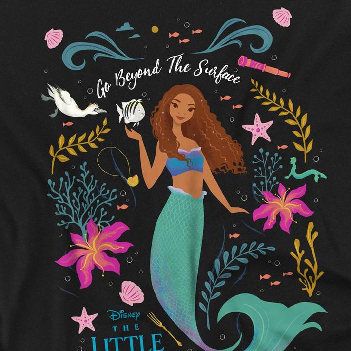Actual product image The Little Mermaid Unisex Adult Go Beyond The Surface Ariel T-Shirt (XXL)