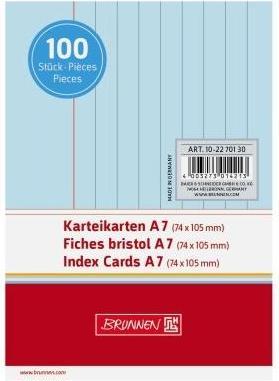 Produktbild KARTEIKAR.A7 LIN BLAU/Pà100 (A7, 180 g/m², 100 x)