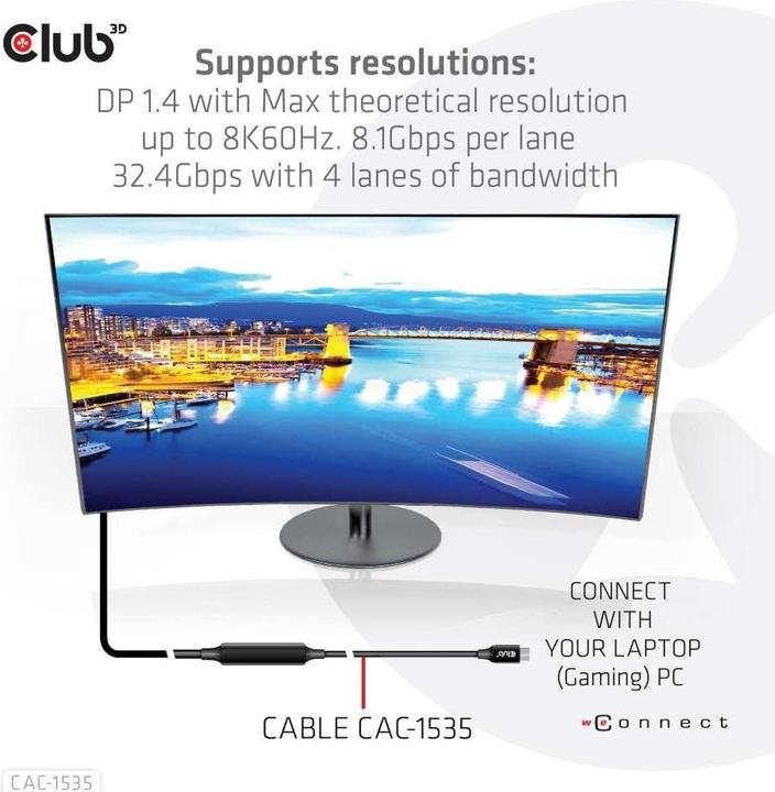 Actual product image Club 3D C - C (5.50 m, USB 3.2 Gen 2)