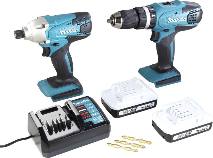 Produktbild Makita Akku-Bohrhammer und Schlagschrauber Combo Set DK18015X2