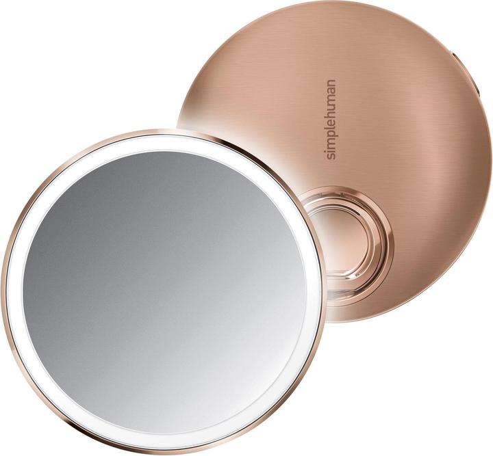 Actual product image Simplehuman Cosmetic Mirror with Sensor Compact Rose Gold (6 x 15.5 x 15 cm)