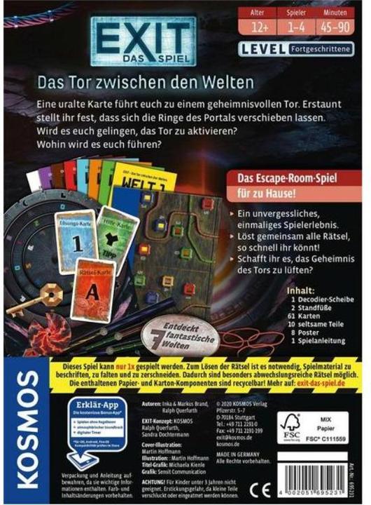 Immagine prodotto Kosmos USCIRE - Il gioco: la porta tra i mondi (Tedesco)