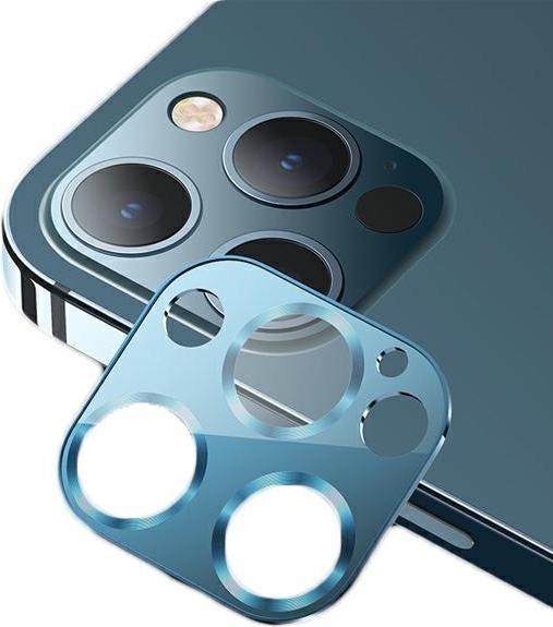 Actual product image Usams Camera Lens Glass iPhone 12 Pro Max metal niebieski/blue BH707JTT04 (US-BH707) (1 Piece, Apple iPhone 12 Pro Max)