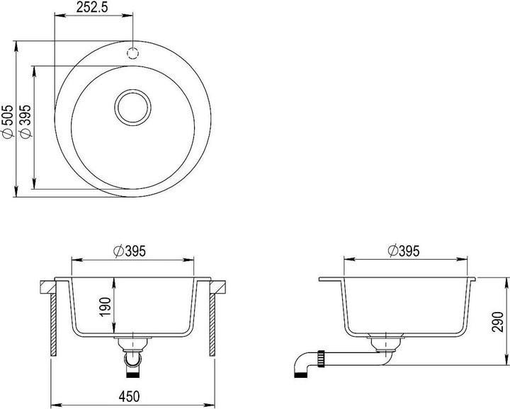 Actual product image Gurari SA SR100-601W Retro (Fitted sink, 50.50 cm)
