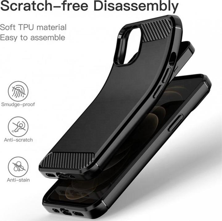 Actual product image Screenguard Carbon Brushed Soft TPU Case (Apple iPhone 13)