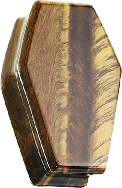 Produktbild Star Piercing Flared Plug Sarg aus Tigerauge Stein (ohne Messing, Mineralisch)