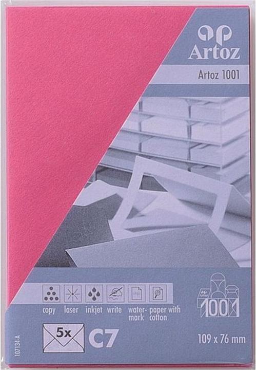 Actual product image Artoz 1001 envelopes fuchsia (C7, 5 x)