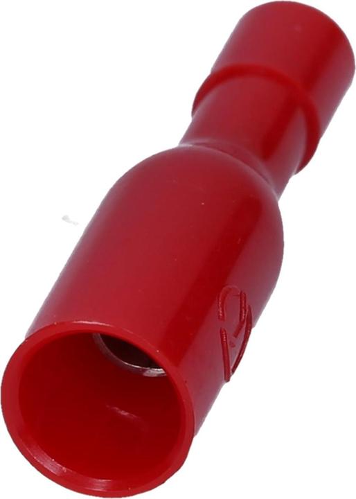Image du produit Kalitec 100 connecteurs ronds RHVR4 rouges 0,5mm - 1,5mm² I isolés I 4mm de diamètre I 23mm de long