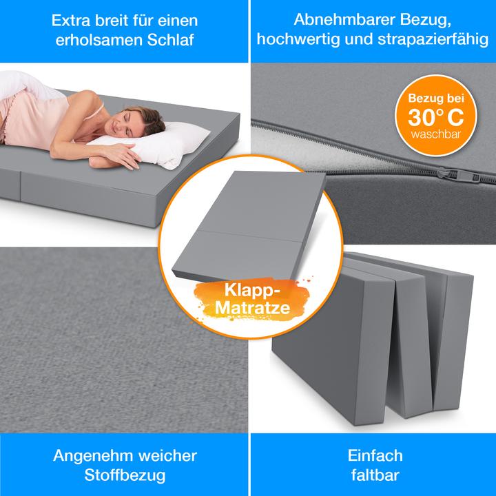 Image du produit Bestschlaf Matelas pliable avec housse et sac de transport (120 x 195 cm, Noyau de mousse)