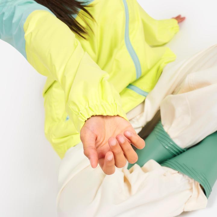 Image du produit Tribord Veste de voile imperméable Enfant - veste de pluie Sailing 100 bleu jaune citron (122)