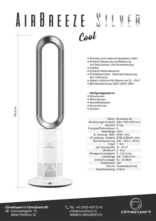 Produktbild Climaexpert AirBreeze Silver (55.33 dB)
