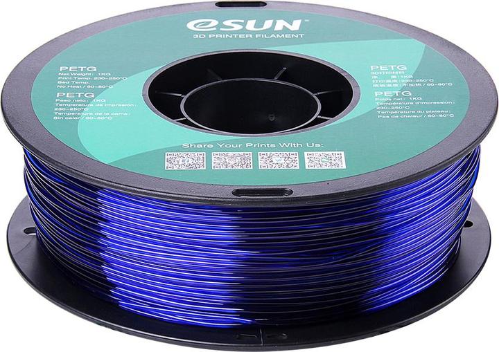 Immagine prodotto eSUN PETG 1,75 mm blu 1 kg di filamento 3D (PETG, 1.75 mm, 1000 g, Blu)