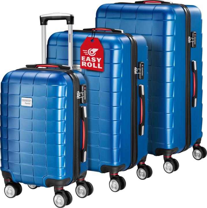 Monzana Kofferset (105 l, Handgepäck (bis 50l), M (50 - 90l), L (90 - 115l))