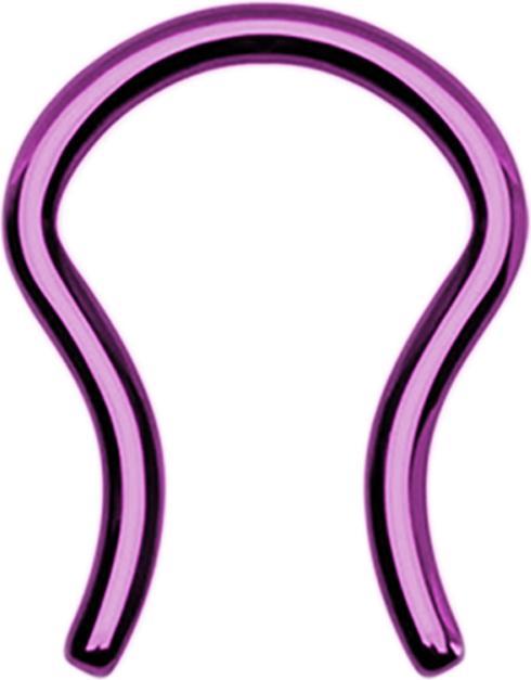 Image du produit Star Piercing Anneau septum violet avec revêtement en titane (sans laiton, Acier chirurgical 316L)