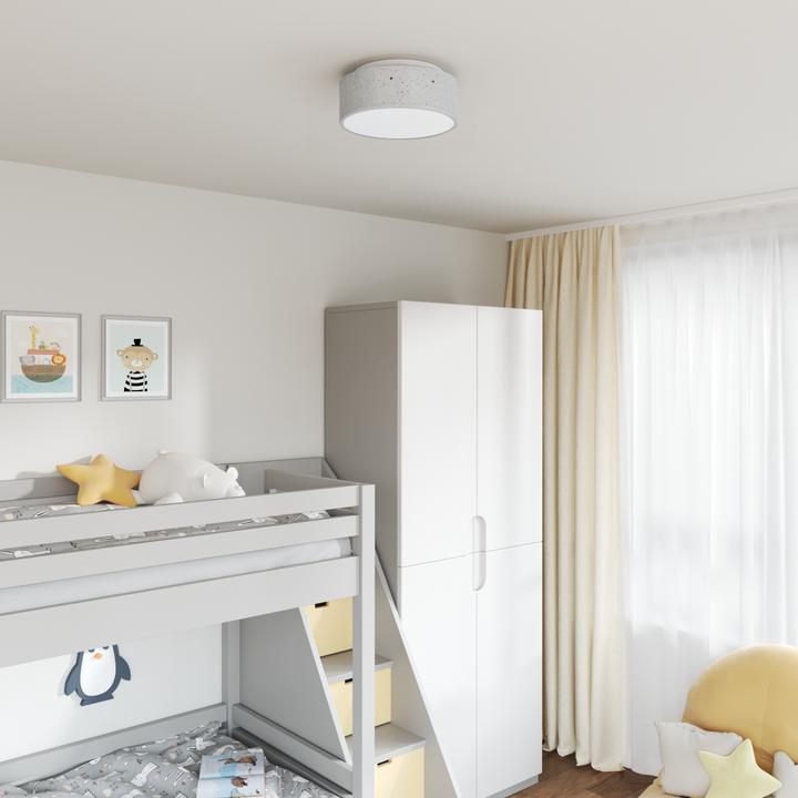 Actual product image VidaXL Ceiling light with star-shaped lampshade grey Ø 30 cm fabric E27 (E27)