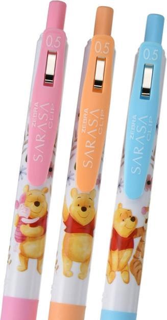 Actual product image Disney Pooh, Piglet, Tigger Sarasa Clip 0.5 gel pen set (Black, 3 x)