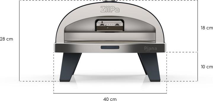 Image du produit Ziipa Piana Gas Ardoise (Four à pizza à gaz)