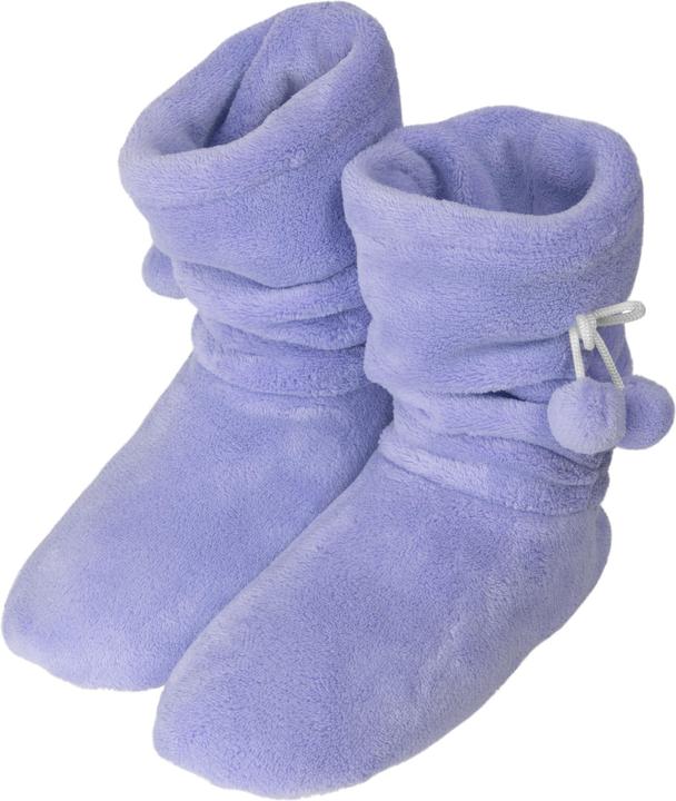 Normani Damen-Fleece-Hausschuhe mit Bommeln (35)