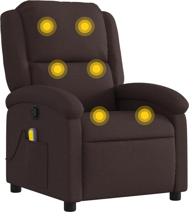 Immagine prodotto VidaXL Sedia da massaggio in tessuto marrone scuro,Colore: Marrone scuro,Materiale