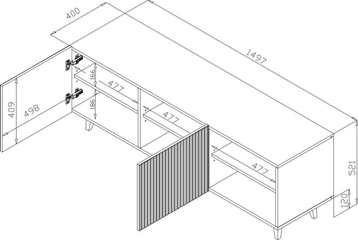 Produktbild Cama RTV-Schrank PAFOS (150 x 42 x 52 cm)