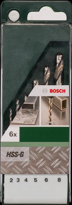 Image du produit Bosch Professional Zubehör Jeu de forets à métaux (2 mm, 3 mm, 4 mm, 5 mm, 6 mm, 8 mm)