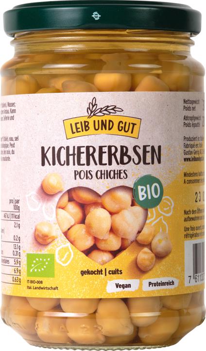 Leib und Gut Organic chickpeas cooked 300 g (350 g)