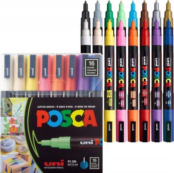 Produktbild Posca Filzstift PC-3M 16er Set (Multicolor, 1.30 mm, 16 x)