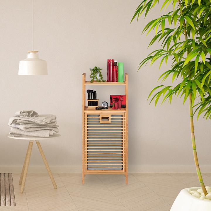 Immagine prodotto Relaxdays Mobiletto con cesto portabiancheria (40 x 30 x 95 cm)