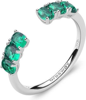 Produktbild Brosway Fancy Life Green FLG10 Shiny Open Ring - Circuit: L (56-59mm) (56, 57, 58, 59, 925 Silber)