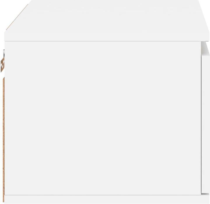 Immagine prodotto VidaXL Comodini a parete con luci LED 2 pezzi. Bianco, colore (50 x 36 x 30 cm)