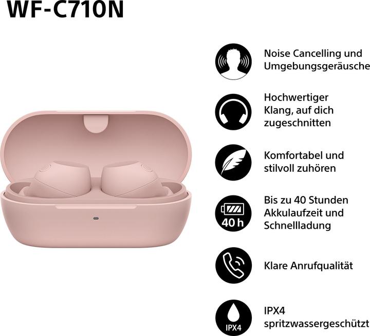 Actual product image Sony WF-C710N (NC, 8.50 h, Wireless)